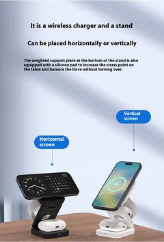3 IN 1 FOLDABLE WIRELESS CHARGER - Blondies Flips Gear and Clothing