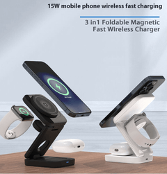 3 IN 1 FOLDABLE WIRELESS CHARGER - Blondies Flips Gear and Clothing