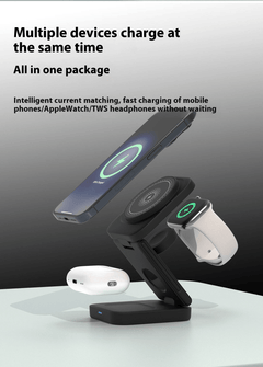 3 IN 1 FOLDABLE WIRELESS CHARGER - Blondies Flips Gear and Clothing