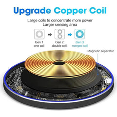 60W Wireless Charger Pad for iPhone & Samsung Phones - Blondies Flips Gear and Clothing
