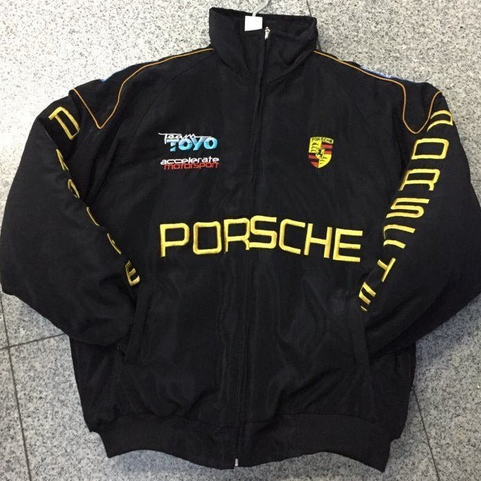 F1 Racing Jacket - Vintage Style Embroidered Outerwear - Blondies Flips Gear and Clothing