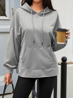 Fisoew Women's Hoodies Oversized Sweatshirts Casual Long Sleeve Side Slit Pullover Tops Fall Winter Outfits With Pocket - Blondies Flips Gear and Clothing