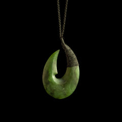 Hei Matau hook, bound handcrafted jade pendant - Blondies Flips Gear and Clothing