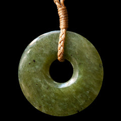 Kopae, Pi Disc handcrafted jade pendant by Alex Sands - Blondies Flips Gear and Clothing