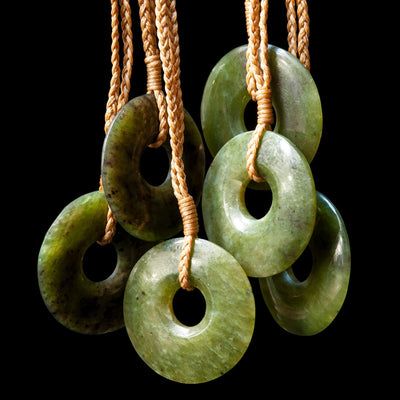 Kopae, Pi Disc handcrafted jade pendant by Alex Sands - Blondies Flips Gear and Clothing