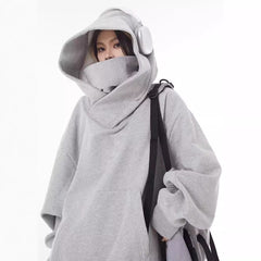 Loose High Collar Fleece Lined Hoodie - Blondies Flips Gear and Clothing