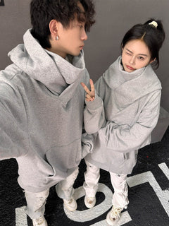 Loose High Collar Fleece Lined Hoodie - Blondies Flips Gear and Clothing