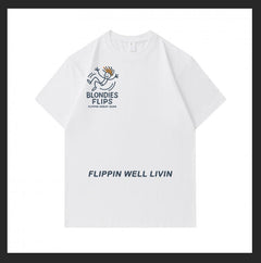 Mens and womens Blondies Flips quality cotton T Shirts. - Blondies Flips Gear and Clothing