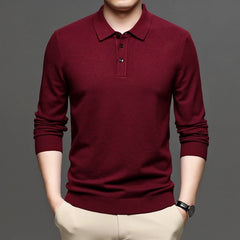 Men's Lapel Knit Pullover Sweater - Blondies Flips Gear and Clothing