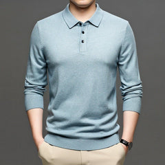Men's Lapel Knit Pullover Sweater - Blondies Flips Gear and Clothing