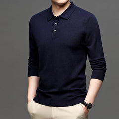 Men's Lapel Knit Pullover Sweater - Blondies Flips Gear and Clothing