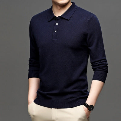 Men's Lapel Knit Pullover Sweater - Blondies Flips Gear and Clothing