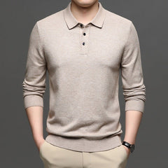 Men's Lapel Knit Pullover Sweater - Blondies Flips Gear and Clothing