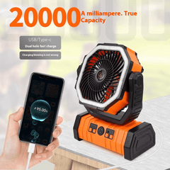 Outdoor Household Power Bank LED Light Camping Fan - Blondies Flips Gear and Clothing