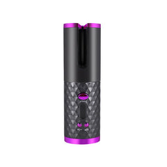 Rechargeable Automatic Hair Curler Women Portable Hair Curling Iron LCD Display Ceramic Curly Rotating Curling Wave Styer - Blondies Flips Gear and Clothing