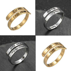 Retro Stainless Steel English Double Ring - Blondies Flips Gear and Clothing