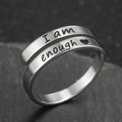 Retro Stainless Steel English Double Ring - Blondies Flips Gear and Clothing