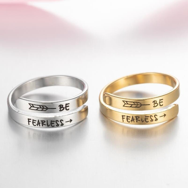 Retro Stainless Steel English Double Ring - Blondies Flips Gear and Clothing