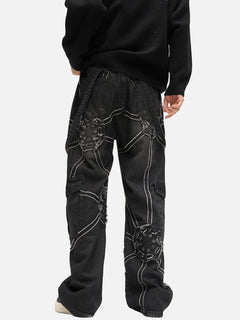 Spider Denim Pants - Blondies Flips Gear and Clothing