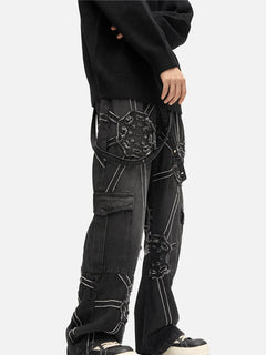 Spider Denim Pants - Blondies Flips Gear and Clothing