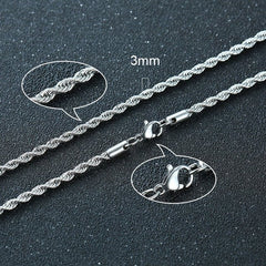 Twisted Rope Figaro Necklaces - Blondies Flips Gear and Clothing