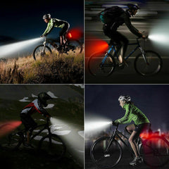 USB Rechargeable LED Bicycle Headlight Bike Head Light Cycling Rear Front Lamp Bike Light Rainproof USB Rechargeable LED bicycle Light - Blondies Flips Gear and Clothing