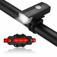 USB Rechargeable LED Bicycle Headlight Bike Head Light Cycling Rear Front Lamp Bike Light Rainproof USB Rechargeable LED bicycle Light - Blondies Flips Gear and Clothing
