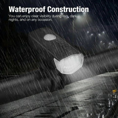 USB Rechargeable LED Bicycle Headlight Bike Head Light Cycling Rear Front Lamp Bike Light Rainproof USB Rechargeable LED bicycle Light - Blondies Flips Gear and Clothing