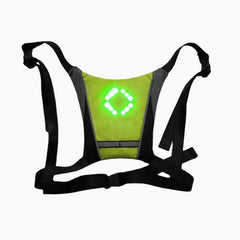 USB Rechargeable Reflective Vest Backpack with LED Turn Signal Light Remote Control Outdoor Sport Safety Bag Gear for Cycling - Blondies Flips Gear and Clothing