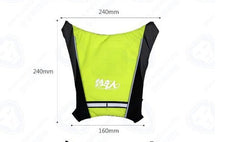 USB Rechargeable Reflective Vest Backpack with LED Turn Signal Light Remote Control Outdoor Sport Safety Bag Gear for Cycling - Blondies Flips Gear and Clothing
