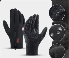 Winter Gloves Touch Screen Riding E Bike Waterproof Sports Gloves With Fleece - Blondies Flips Gear and Clothing