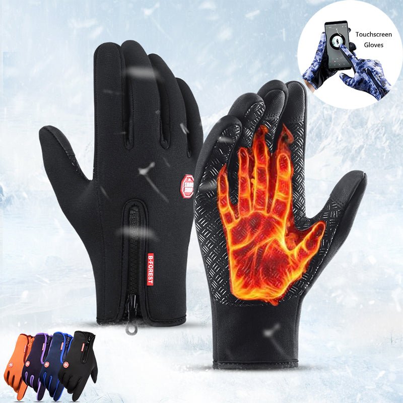Winter Gloves Touch Screen Riding E Bike Waterproof Sports Gloves With Fleece - Blondies Flips Gear and Clothing
